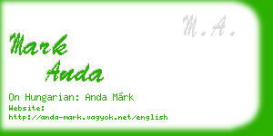 mark anda business card